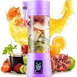 Fruit Juicer Rechargeable Portable Electric Mini USB Juicer Bottle Blender Shaker for Making Juice Travel Mixer for All Fruits Hand Machine 380 ml (Multicolor 1 Pc)-14