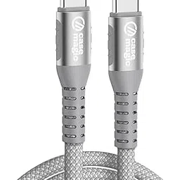 case-magic 240W Type C to Type C Fast Charging Cable 1.2M | Nylon Braided USB-C PD Cable with Chip | 480Mbps Data Sync | Compatible with MacBook, iPhone 15, Samsung, iPad, Laptop, Tablet (GREY)-image-27