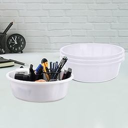 Homestic Pack of 4 Desk Organizer | Stationery Organizer | Multipurpose Storage Organizer | Office Supplies Organizer for Pen-Pencil-Staplers-Clips | Desktop Organizer | 6 LTR | White-image-62