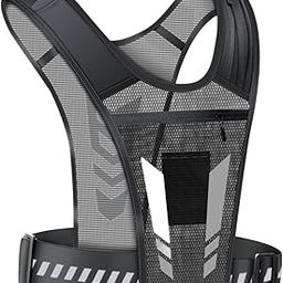 Meadawgs® Running Vest with Reflective Strips Chest Chest Phone Holder for Workout Black|Sporting Goods | Fitness Running & Yoga |Safety & Reflective Gear|0-image-52