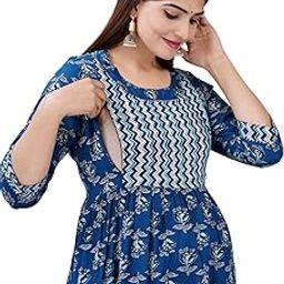 Women's Maternity Feeding Anarkali Kurti-image-123