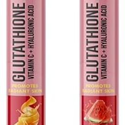 Existrong Glutathione With Vitamin C For Bright And Clear Skin (Pack Of 2 Watermelon & Orange Flavor Combo) 60 Count Collagen Supplement-0