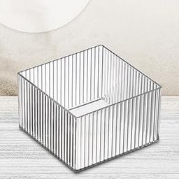Homestic Sqaure Cutlery/Cosmatic/Desk Organizer|Basket For Storage, Books, Toys (Transparent)-image-54