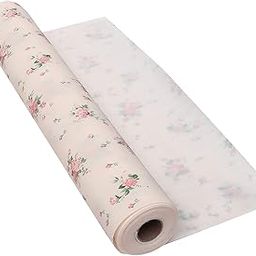 NYALKARAN Polyvinyl Chloride 's Anti Slip PVC Waterproof Place Mat for Kitchen Cupboard Liners, Table Drawer Mat, Drawer, Refrigerator (Floral, 30W x 300L cm (3L m))-12