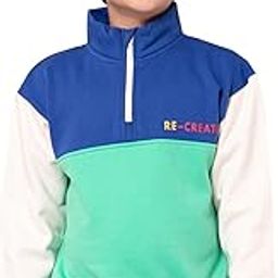 Alan Jones Clothing Boys Half Zip Cotton Colorblocked Sweatshirt-image-35