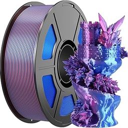 Amoybaby Silk PLA 3D Printer Filament, Silk Dual Color Blue Rose Red PLA Filament 1.75+/-0.03mm, Shiny Coextrusion PLA Filament, Color Change 3D Printing Filament 1KG/2.2lb-image-34