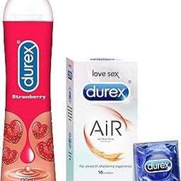 Durex Pleasure Pack (Durex Strawberry 50ml, Air 10s)-23