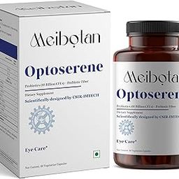 ​Meibotan Optoserene Probiotics Eye Care Supplements | Scientifically Designed by CSIR-IMTECH | For Eye Care 60 Veg Capsule (Men & Women)-image-1