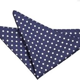 Navy Blue Pocket Square With White Polka Print Premium Mens Solid Micro Fiber Silk Satin Pocket Square Wedding Handkerchiefs-picture-9