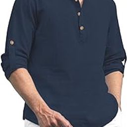Slim Fit Full Sleeve Cotton Blend Navy Blue Color Kurta for Men Pack of 1-image-35