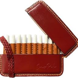 HANDA NEW DELHI Leather Cigarette Case Weed Box Blunt Case Non Metal Cigar Box Party Weed accessories for him Cannabis accessories personalized gift for her (red)-picture-52