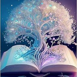 VANDU 5D Tree of Life Diamond Painting by Number Kit for Kids and Adults - White Tree Book Diamond Art Kits Full Drill Diamond Dots Painting with Round Gems-15.7 X 19.7 in (Book)-picture-26