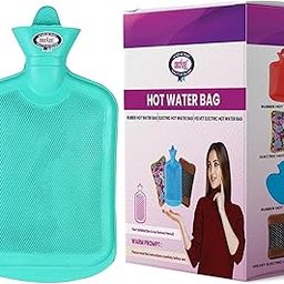 Crescent Hot Water Bag for Period Pain Relief Heating Pad, Hot Bag for Menstrual Pain Cramp Heating Bottle, Rubber Waterbag Heatpad| Size: 1.5 Liter Bag, Leak Proof Material, Withstand Heat Longer, Color: Green-image-20