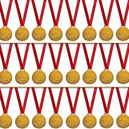 Be Win 1st, 2nd, 3rd Designe Medals for Sport Copetetion Medals/Functions Medals/Throw Ball Medal/Cricket Medals/Volley Ball Medals (Gold, 12 Medals with Ribbon)-image-97