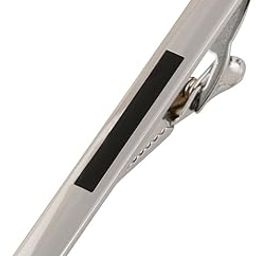 Silver Black TIEPIN Clip TACK TIE PIN for Men with Amazing SELF Design for Men in A Gift Box-50