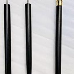 Nagina Woode Creation Royal Stylish Black Wooden Walking Stick with Brass Handle for Old Age Peoples-(3 Fold Adjustable Walking Cane)-image-83