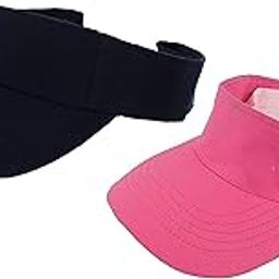 Unisex Cotton Visors Tennis Cap Pack of 2 Blue & Pink-picture-18