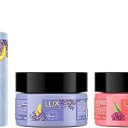 LUX LAVENDER & VITAMIN C BODY SCRUB, 300gm & LUX LAVENDER & VITAMIN C SHIMMMERING BODYWASH 400ml & LUX ROSE & ALOE VERA BODY SCRUB, 300gm-image-46