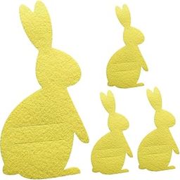 4X Easter Bunny Utensil Cutlery Holders Pouch Bags Gifts Flatware Organizers Yellow-26