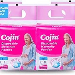 Cojin Disposable Maternity Pad Panties For Postpartum Care | New Mom Maternity Pads After Delivery| 12-14 hrs Protection (4 Combo Pack - 20 Panties) - Postpartum Diapers-image-35