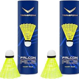 Transfrom Nylon Shuttlecock - Falcon-Ace, Slow, Yellow (Pack of 2)-image-68