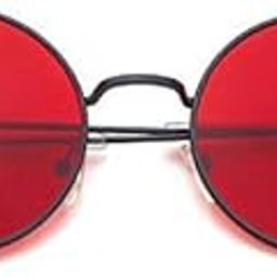 Mens Round UV Protected Sunglasses Frame Colour- Black, Lens Colour- Red (Medium) Pack of 1-image-36