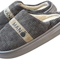 Warm Slippers for Men Fluffy Flip Flops Fur Winter Fashion Slip on for House and Bedroom Slides & Home Indoor-1