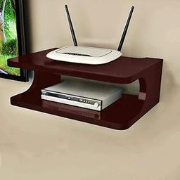 Sidrah Floating TV Shelf TV Stand Wall Mounted Media Console Shelf for Cable Box/DVD Player/Game Console Living Room Floating Wall Brown-image-58
