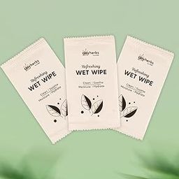 Clayherbs (Pack-50) Refreshing Wet Wipes – Travel-Friendly, Skin-Soothing Facial & Hand Wipes – Cleanses, Hydrates & Moisturizes – Alcohol-Free, Soft & Gentle, Individually wrapped Sachet-image-91