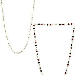 Chain 26 Inch Fine Gold Plated Finish Handmade Work Multi-Pearl Jewellery For Women Girls Men-image-9