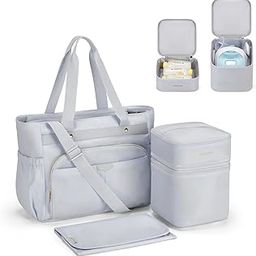 Breast Pump Bag with Cooler for Medela, Spectra S1, S2, Diaper Bag Tote with Changing Pad, Baby Bag for Work-image-44
