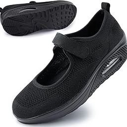 Women's Comfortable Working Nurse Shoes Non-Slip Adjustable Breathable Walking Sneaker Fitness Casual Nursing Shape Shoes Mary Jane Sneaker-picture-21
