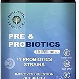 CUREFOREVER Probiotics Supplement 101 Billion CFU with 500mg Prebiotics - Gut Health Supplement for Gut Cleanse, Bloating, Indigestion, Gas & Immunity | Pre & Probiotics for Healthy Stomach - 60 Vegan Capsules-15