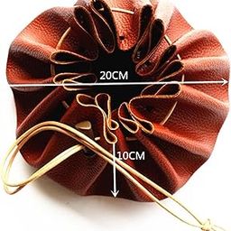 LOSA 15'' Large Leather Drawstring Tinder Pouch Bushcraft Camping Outdoor Survival Tool-image-39
