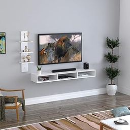 Redwud Taxin Wooden TV Entertainment Unit/TV Cabinet for Wall/TV Stand for Living Room (White, D.I.Y)-picture-27