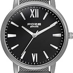 Sonata Poze Quartz Analog Black Dial Mesh Strap Watch for Men-SP70039KM03W-picture-19