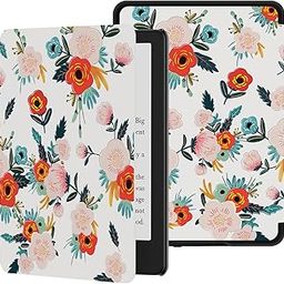 Ayotu Case for All-New 6.8" Kindle Paperwhite (11th Generation- 2021 Release) - PU Leather Cover with Auto Wake/Sleep - Fits Amazon Kindle Paperwhite Signature Edition, Flowers-picture-12
