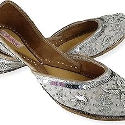 Women's Viola Handworked Genuine Soft Leather Juttis | Bite and Pinch Free Jutis | Punjabi Jutti for Ladies | Wedding Flat Stylish Mojari | Bridal Ethnic Flats for Girls |-image-52