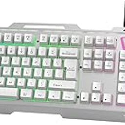 Zebronics Transformer Gaming Keyboard and Mouse Combo,Braided Cable,Durable Al body,Multimedia keys and Gaming Mouse with 6 Buttons, Multi-Color LED Lights, High-Resolution Sensor with 3200 DPI(white)-11