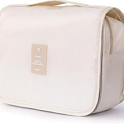 ANKZWEE Toiletry Bag for Travel Toiletry Kit Cosmetic Makeup Pouch Organizer Foldable Multifunction Portable Brush/Shaving Kit/Medicine Holder Bag for Men's & Women's Waterproof (Beige) 15 cms-image-72