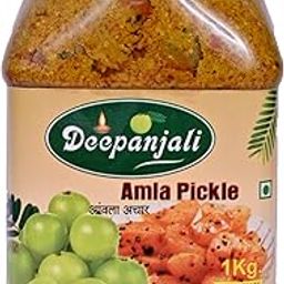 Deepanjali Amla/gooseberries Pickle Spicy Jar Home Made (1 Kg)-image-69