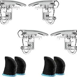 FKU [2PAIR 5.56 Mobile Game Controller Trigger Aim Button & [2PAIR] Finger sleeve Joystick (Clear, For Mac OS, PC)-image-18