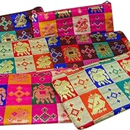 Patola Pouches With Zipper For Ladies in Bulk for Bridal Giveaways Ladies Baby Shower Shagun Purse Gifting Mehandi,Haldi Wedding Return Gift for Women Wholesale-image-23