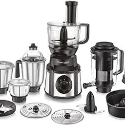 Prestige Endura Pro 1000W Multi Functional Mixer Grinder With Ball Bearing Technology|6 Jars With Food Processing Attachments |14 Different Functionalities|Black & Silver - 1000 Watts-16