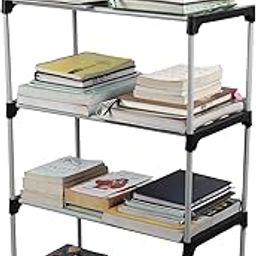 Vancefame Children Book Rack 4 Layer Metal Bookshelf for Home Library, Study Room - Book Stand and Shelves-32