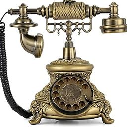 Dyna-Living Vintage Telephone Antique Phone Rotary Old Fashion Phone Vintage Landline Phone Decor, Ringtone Volume Adjustable Rotary Retro Telephone for Home or Office Use-image-79