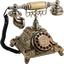 Jucoan Vintage Rotary Telephone, Retro Classic Corded Phone with Functional Dial, Antique Home Office Decor, Gift for Wedding Housewarming Christmas, Vintage Aesthetic for Theater & Photography-29