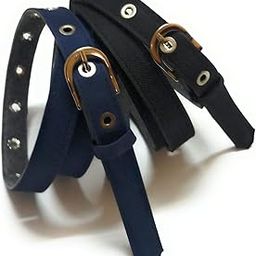 xxxxl plus size extralarge plus size oversize stylish women jeans belts 2pcs black and nevyblue-image-96