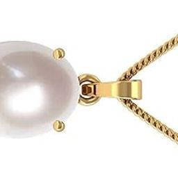 9.00 Ratti South Sea Pearl Natural Pearl Gemstone Original Certified Moti Adjustable Astrological panchhdhaatu/Ashtadhatu Gold Pendant for Men and Women (L077)-picture-55
