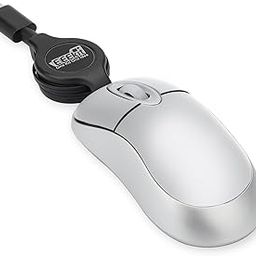 EEEKit Mini Wired USB C Mouse, 3-Button Retractable Corded Mouse Optical Computer Mice for Laptop PC MacBook iPad Smartphones, Silver-image-24